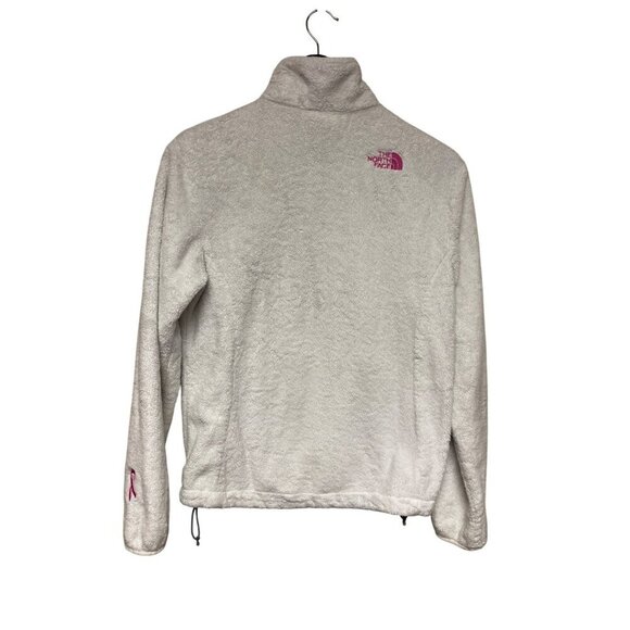 The North Face Pink Ribbon Breast Cancer Osito 2 Fleece Jacket White Size Medium - Picture 4 of 9